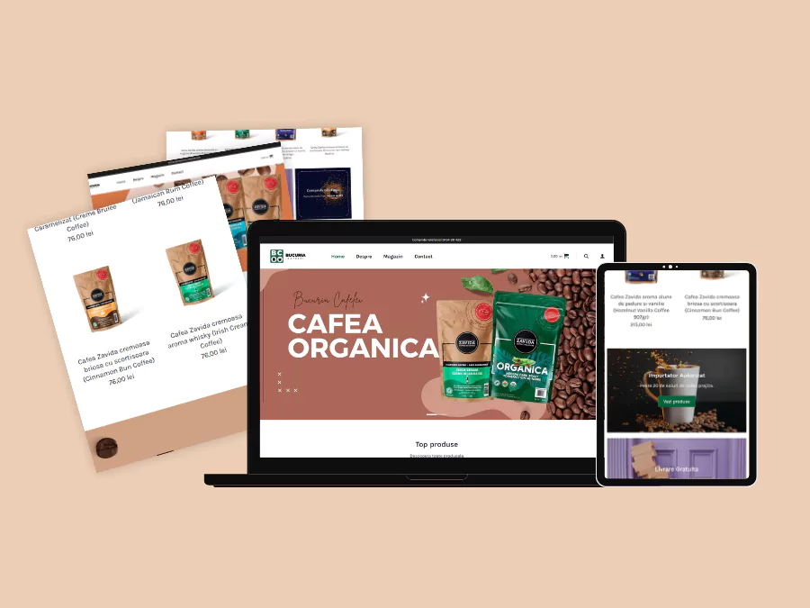 Dezvolare website Bucuria Cafelei - Digital Branding